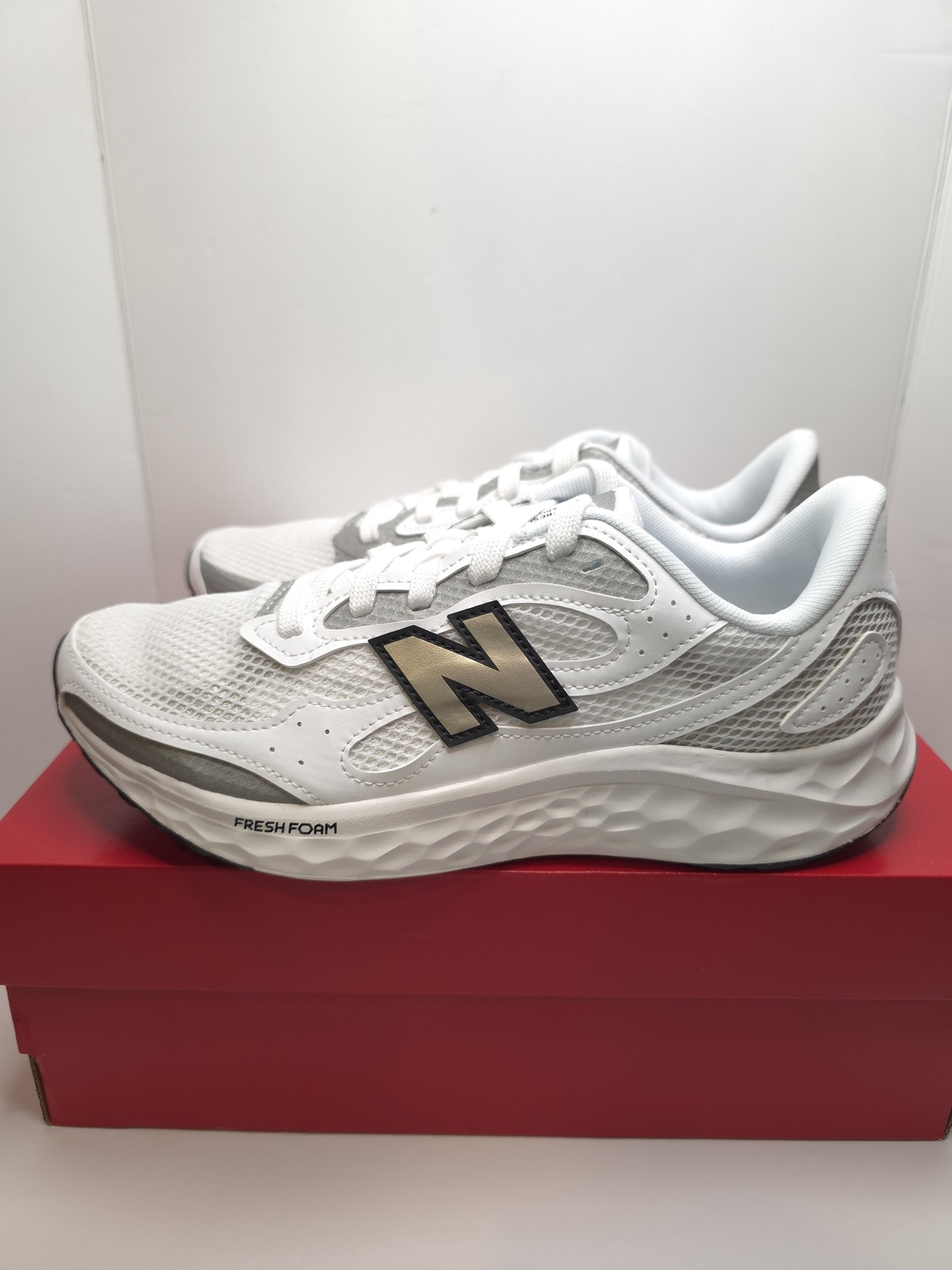 New Balance Women’s White and Silver Fresh Foam Running Shoes